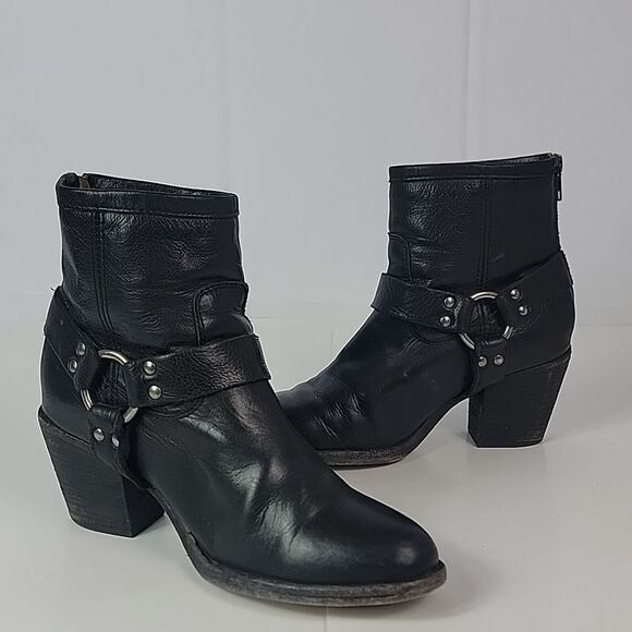 Frye Tabitha Harness Leather Women's Ankle Boots - Picture 4 of 14